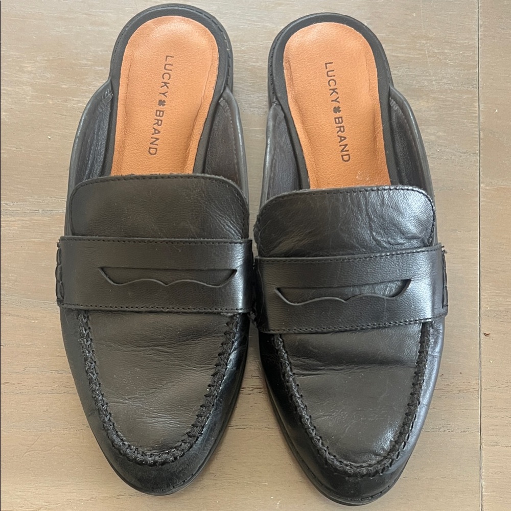 Lucky Brand Women's Black Leather Loafers